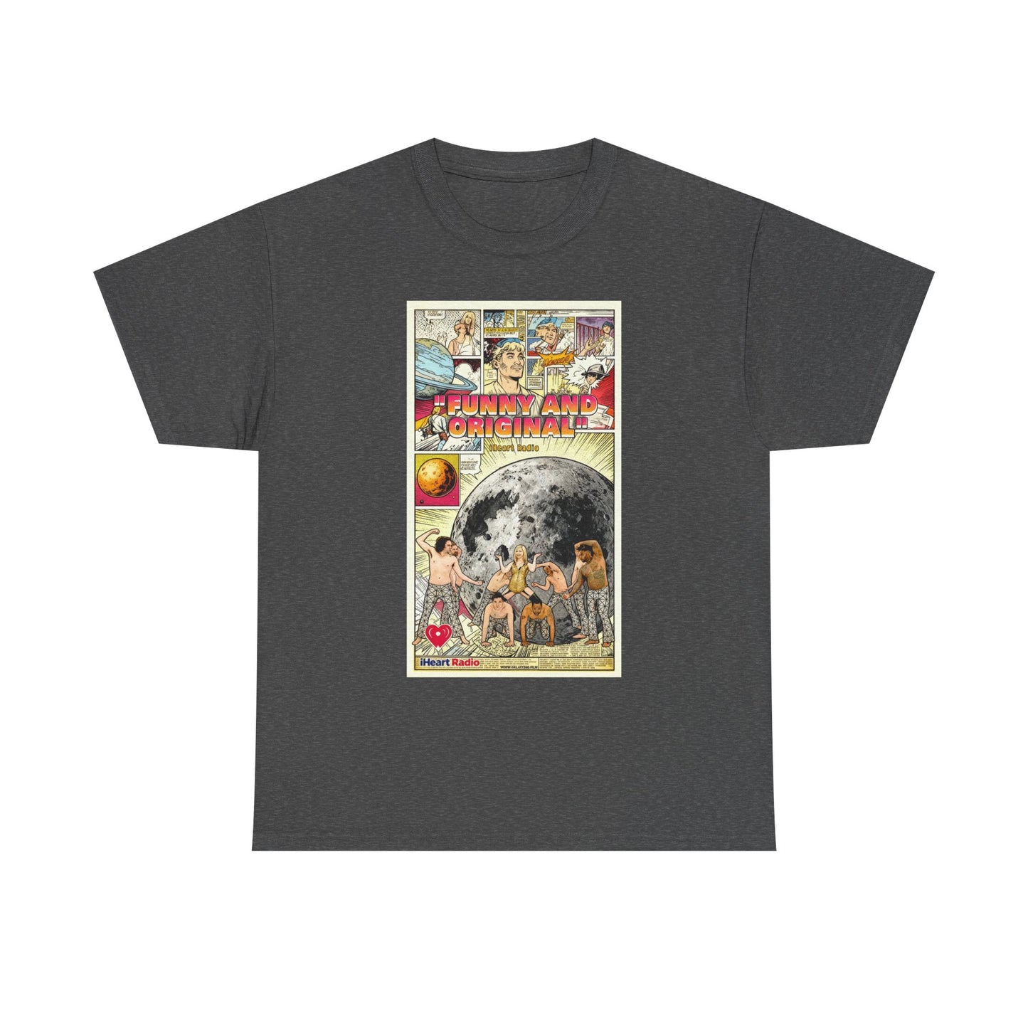 Galaxy 360 Vintage Space Poster Tee — Retro Moon Exploration Graphic T-Shirt