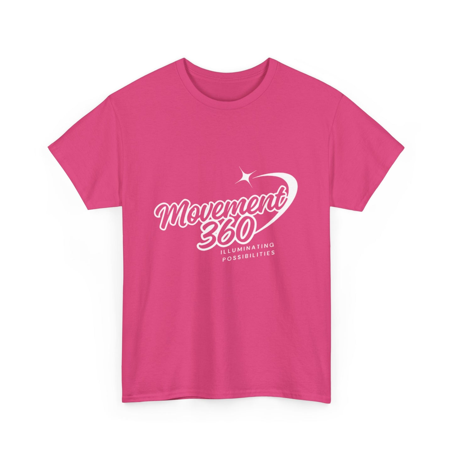 Unisex Heavy Cotton Tee - Movemen 360 Graphic T-Shirt for Trendy Comfort