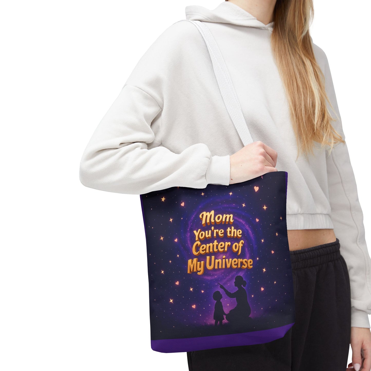 Cosmic Love Tote Bag - "Mom You're the Center of My Universe" - Perfect Gift for Mother's Day