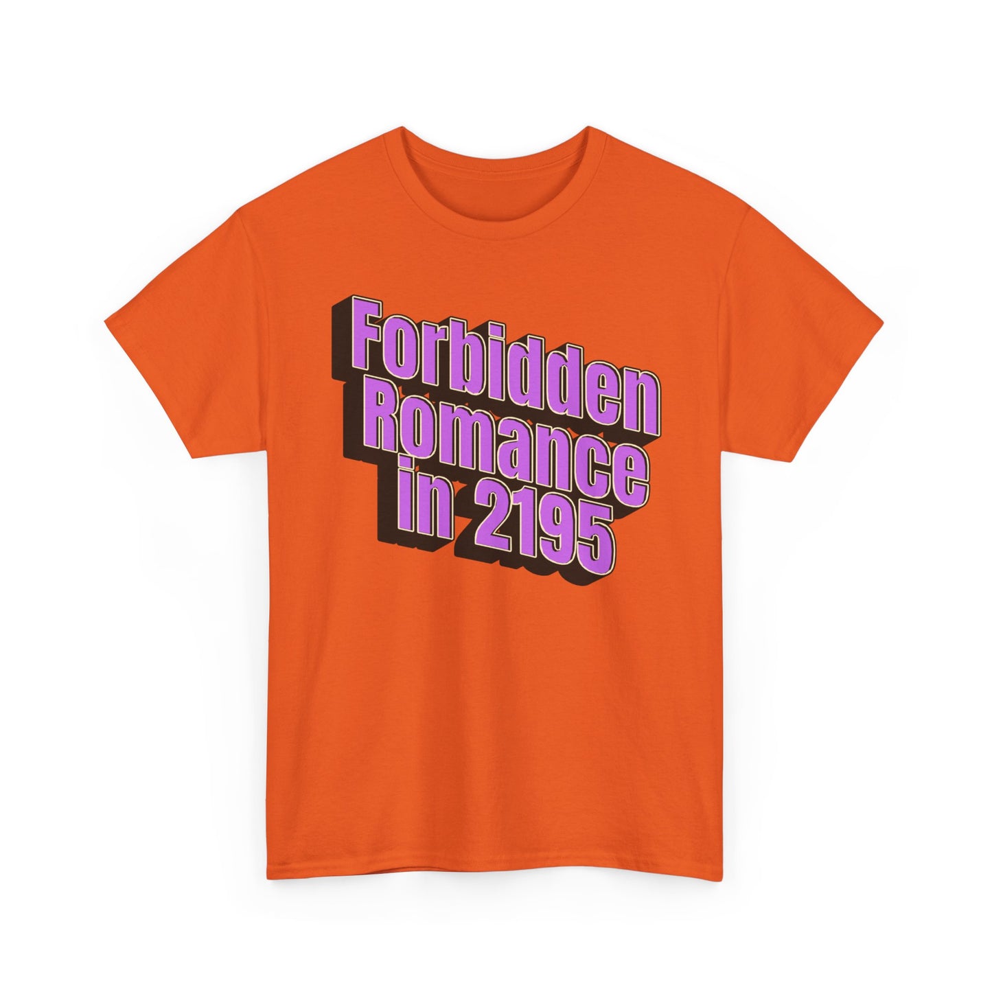 Forbidden Romance in 2195 Tee — Retro Futuristic Graphic T-Shirt