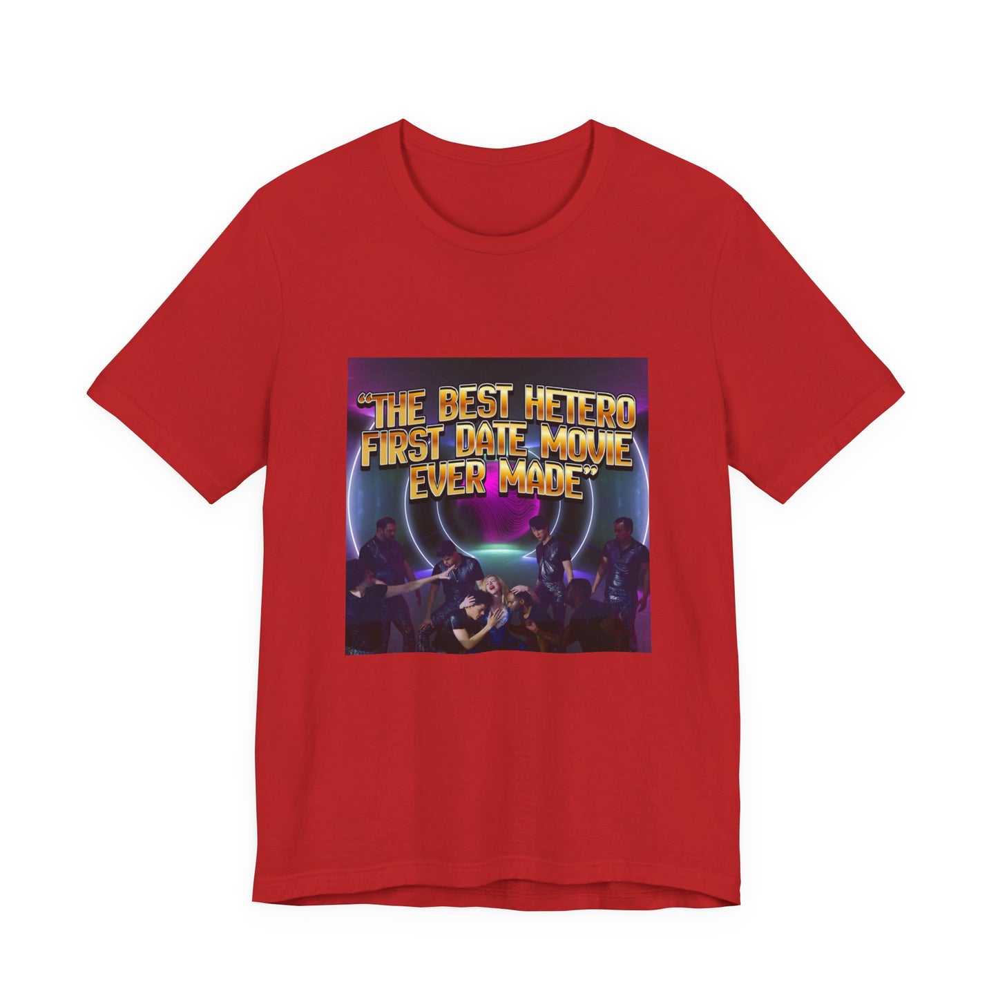 Movie Night Retro Tee — "The Best Hetero First Date Movie Ever Made"