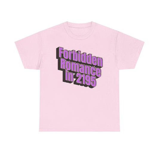Forbidden Romance in 2195 Tee — Retro Futuristic Graphic T-Shirt